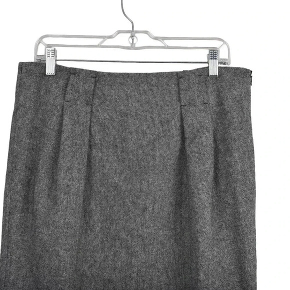 Zara Wool Blend Midi Pencil Skirt Gray Size XL - Picture 2 of 9